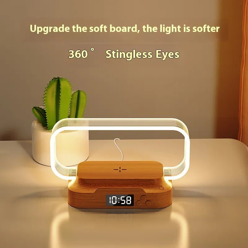 Multifunctional Lamp with Clock &amp; Wireless Charger