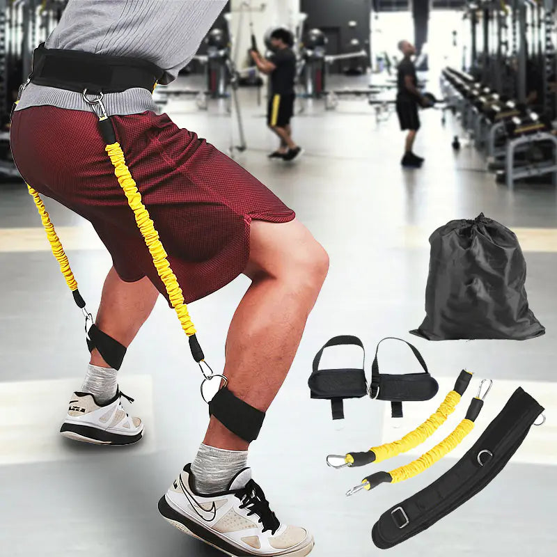 Leg Resistance Trainer with Elastic Bands for Workouts - Oana Prime Shop