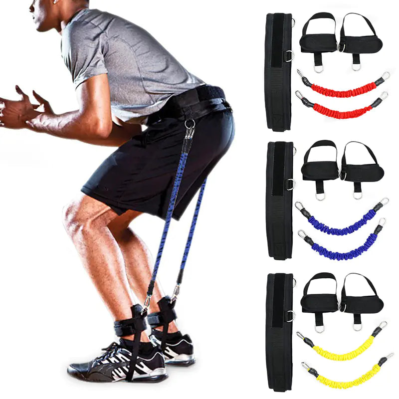 Leg Resistance Trainer with Elastic Bands for Workouts - Oana Prime Shop