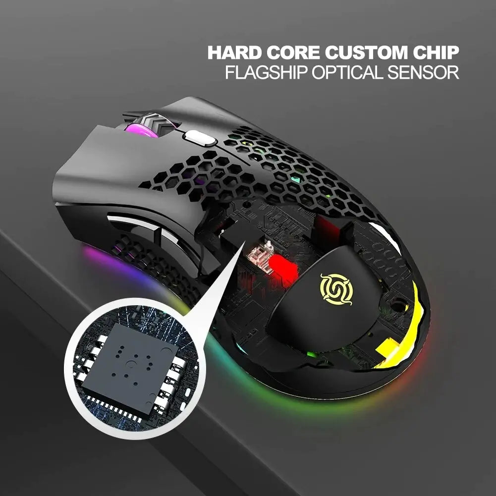 BM600 Rechargeable Wireless RGB Gaming Mouse for PC - Oana Prime Shop