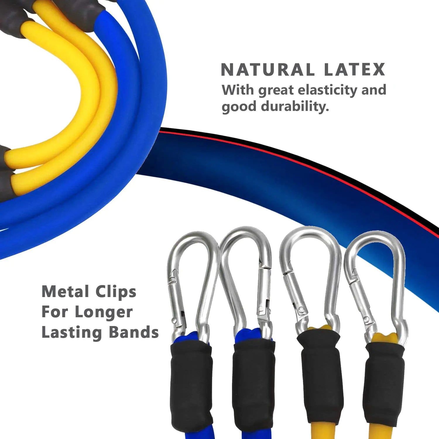 Multi-Spec Latex Resistance Bands Set for Leg Training