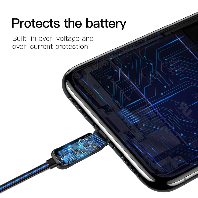 Glowing Data Cable - Baseus LED Charging Line