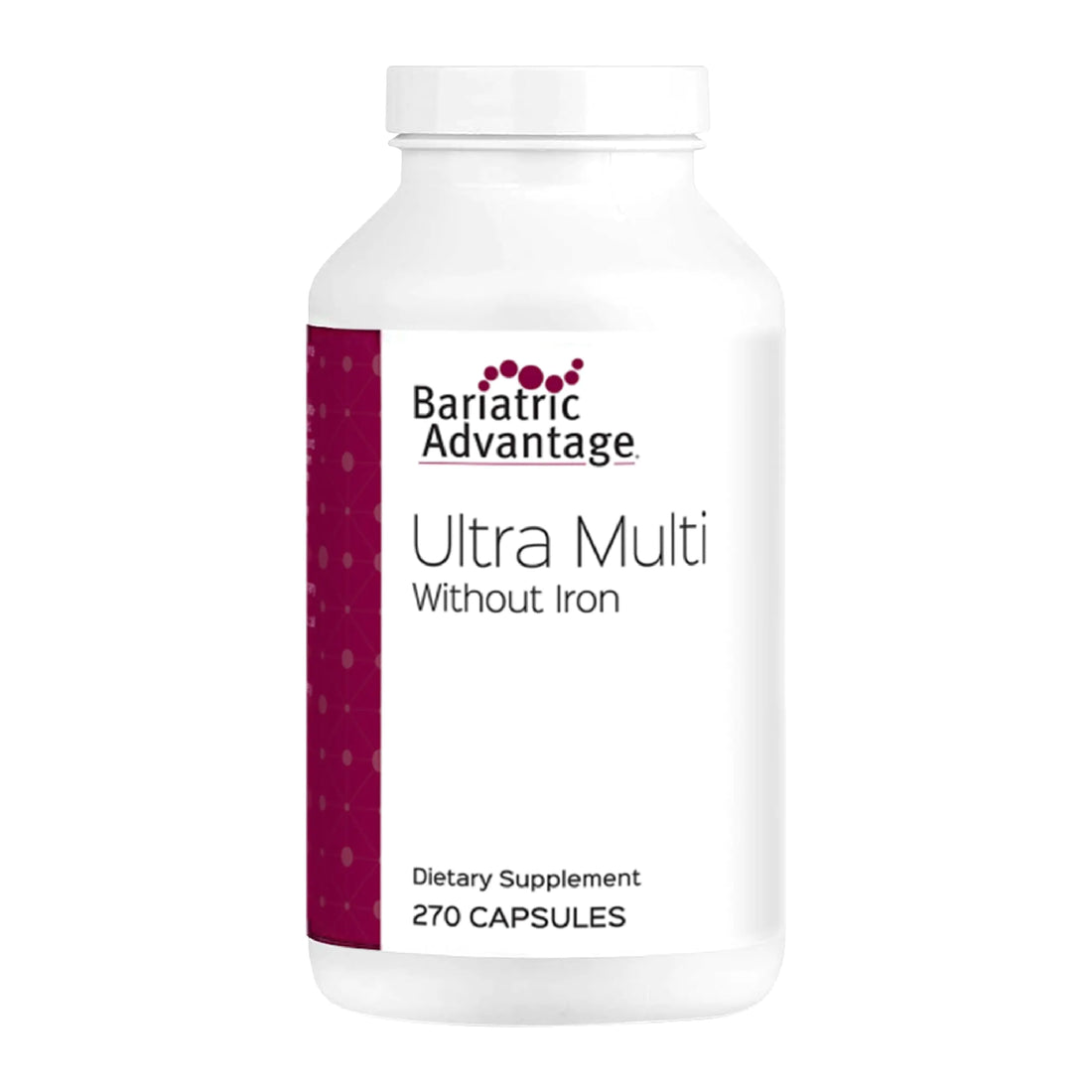 Bariatric Advantage Ultra Multi Without Iron - High Potency Multivitamin - for Bariatric Surgery Patients - Bariatric Multivitamin Capsule - with Calcium Vitamin C & More - 270 Capsules