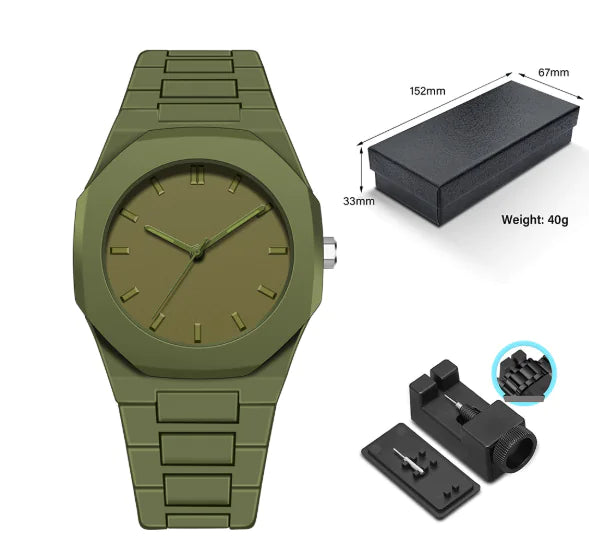 Phantom Black 41mm Quartz Watch by Jean Poedagar (One Set) - Oana Prime Shop