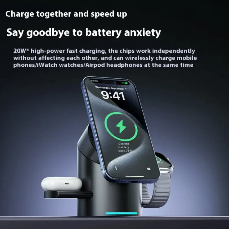 Magnetic 3-in-1 Wireless Charger - Oana Prime Shop