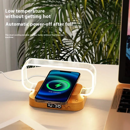 Multifunctional Lamp with Clock &amp; Wireless Charger