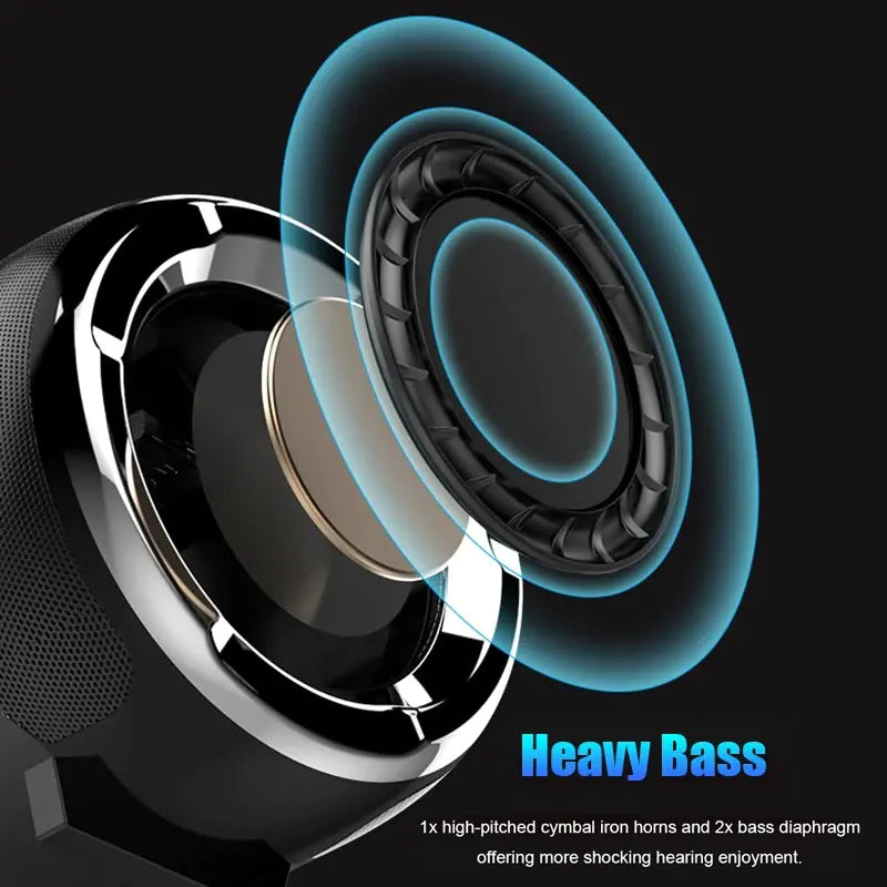 Portable Anti-Fall Bluetooth Speaker with Subwoofer - Oana Prime Shop