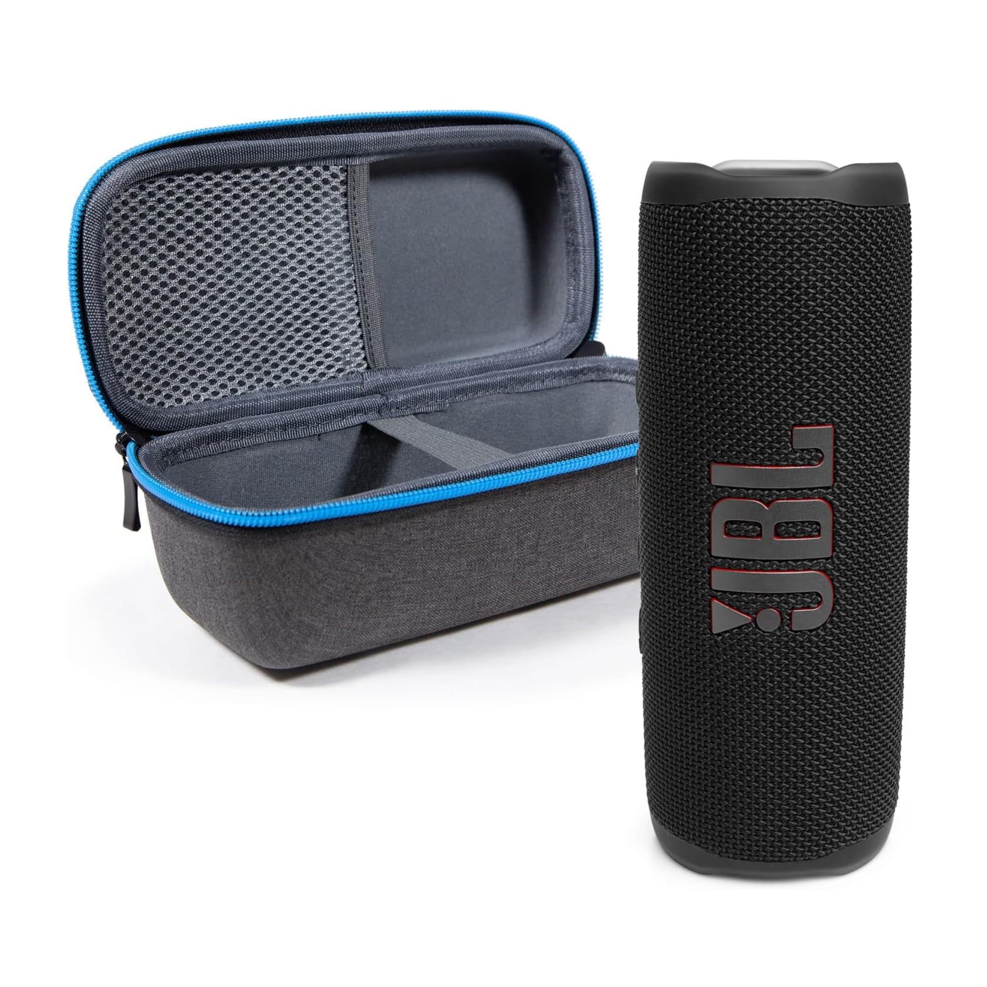 JBL Flip 6 Powerful Wireless Speaker & divvi! Case Bundle - Black