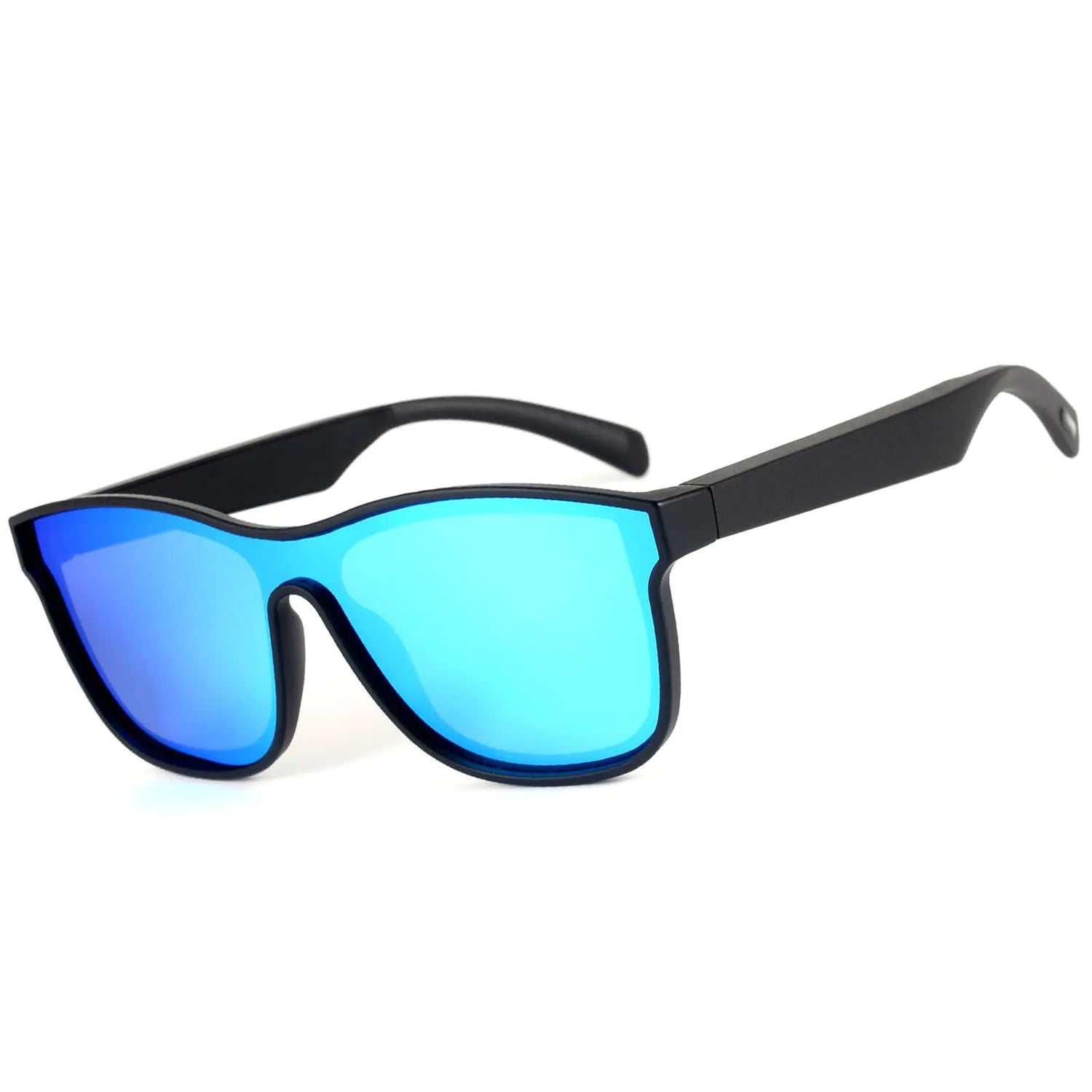 DELHI TORNADO Smart Glasses Bluetooth Audio Sunglasses for Men Women with Built-in Mic &amp; Speakers Polarized Sunglasses Lenses Touch Voice Assistant HD Calling Open Ear Sound Sunglasses(KY03Blue)