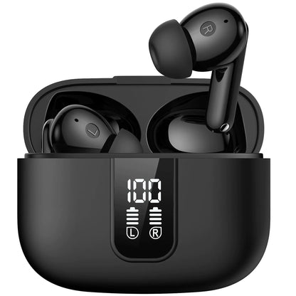 BAFONE Bluetooth Headphones True Wireless Bluetooth Earbuds 60H Playback LED Power Display Earphones IPX5 Waterproof in-Ear Earbuds with Mic for TV Smart Phone Laptop Computer Sports