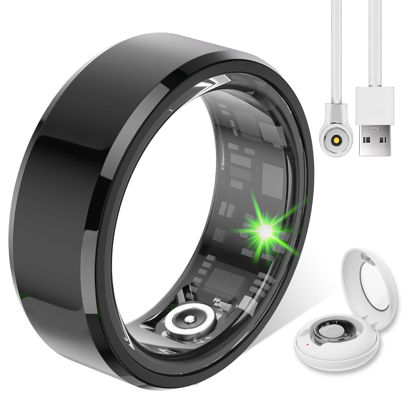Rkazes Smart Ring HR Sleep Tracker IP68 Waterproof iOS Android