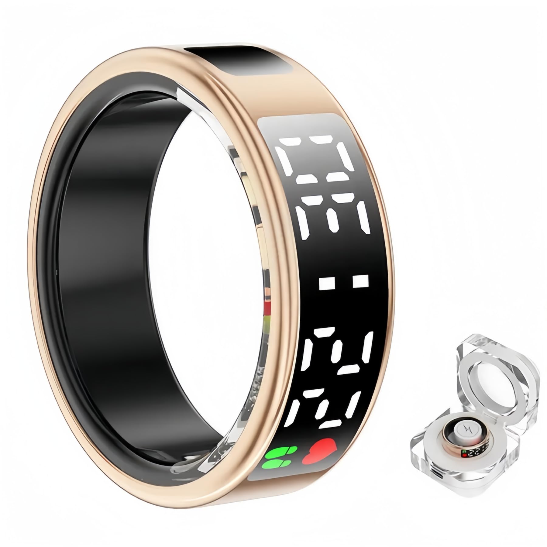 Smart Ring LED Touch HR SpO2 Sleep Tracker Waterproof Ring