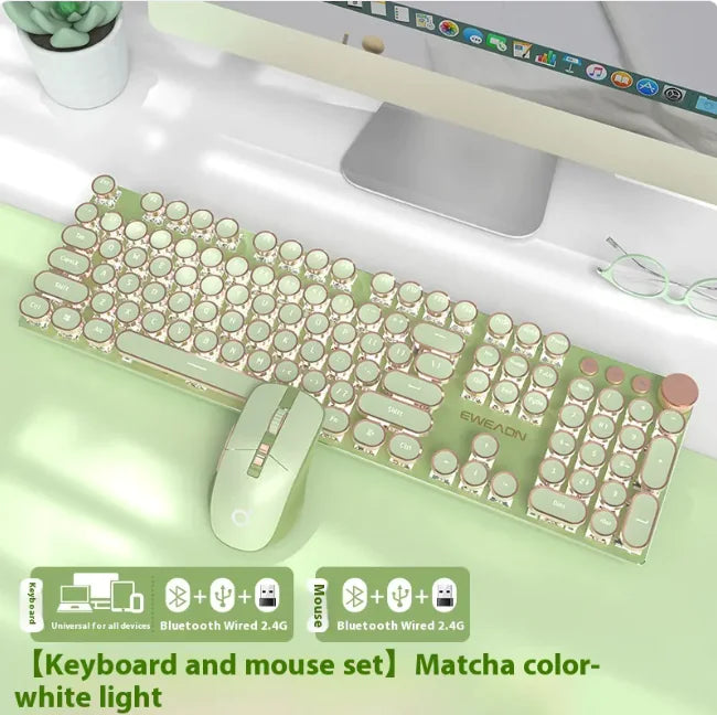 E-Sports Mechanical Keyboard - Wired & Wireless Bluetooth Office (Multi-Colored, Multi-Config) - Oana Prime Shop