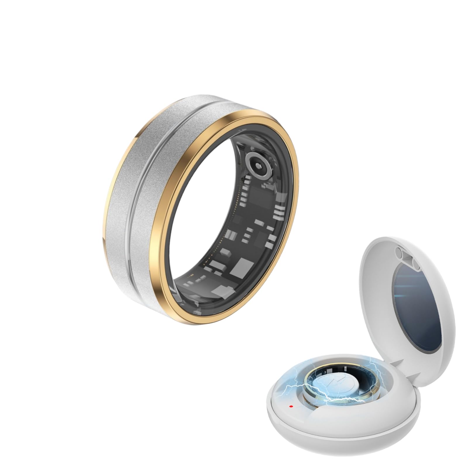 Buoikik Smart Ring HR SpO2 Sleep Tracker Waterproof Selfie Ring