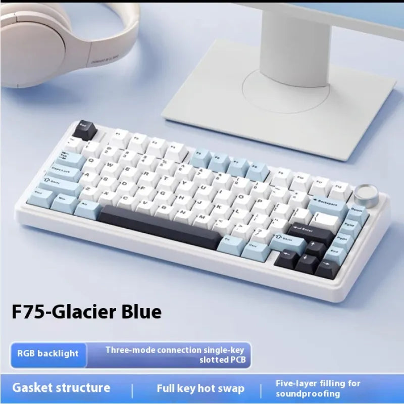 Mechanical Keyboard Wireless Three-mode Bluetooth - Oana Prime Shop