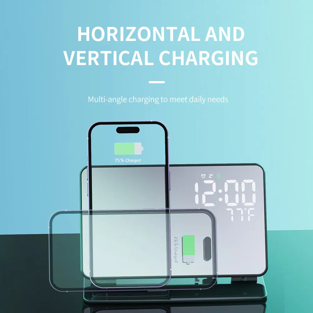 2-in-1 Wireless Rechargeable Alarm Clock – Innovative Convenience by Oana Prime Shop - Oana Prime Shop