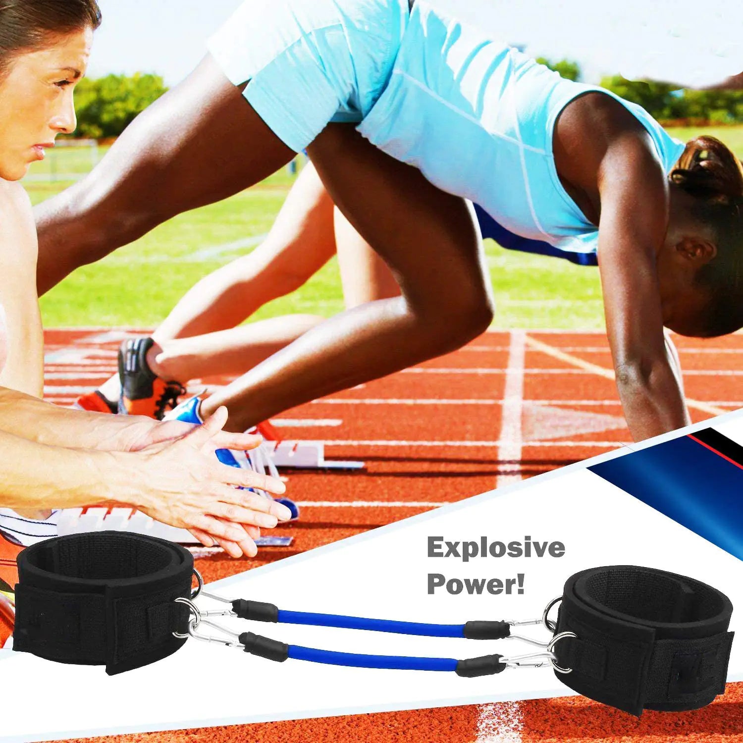 Multi-Spec Latex Resistance Bands Set for Leg Training