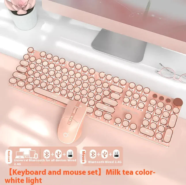 E-Sports Mechanical Keyboard - Wired & Wireless Bluetooth Office (Multi-Colored, Multi-Config) - Oana Prime Shop