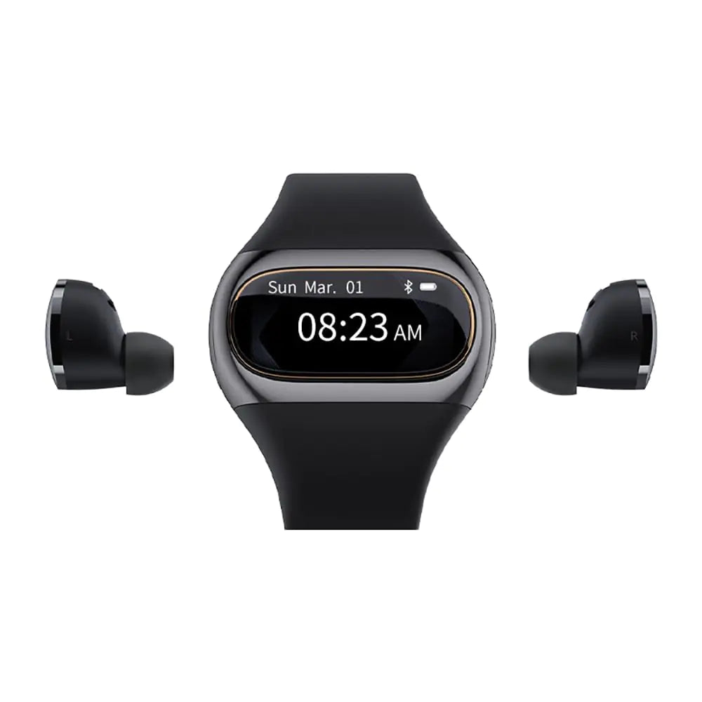 Generic KORONA W20l Wearbuds Smartwatch with True Wireless Earbuds Fitness Tracker Heart Rate Monitor Calorie Steps Counter Smart Watch with Bluetooth Earbuds MIDDLE - Oana Prime Shop