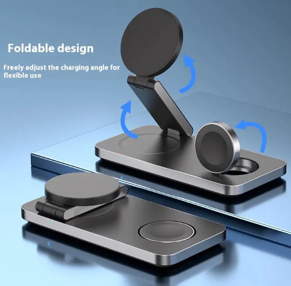 4-in-1 Magnetic Wireless Charger for Phone, Watch & Earbuds - Oana Prime Shop
