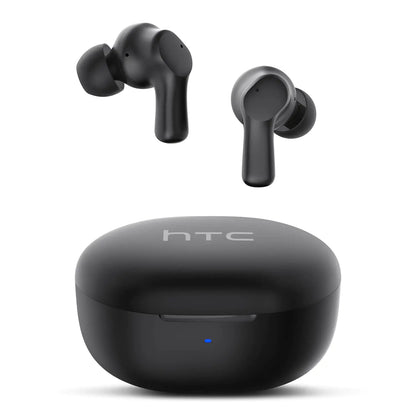 HTC True Wireless Earbuds 1 Bluetooth 5.1 with USB-C Charging Case 32-Hour Playtime Built-in Microphone with ENC Touch Control Wireless Earbuds