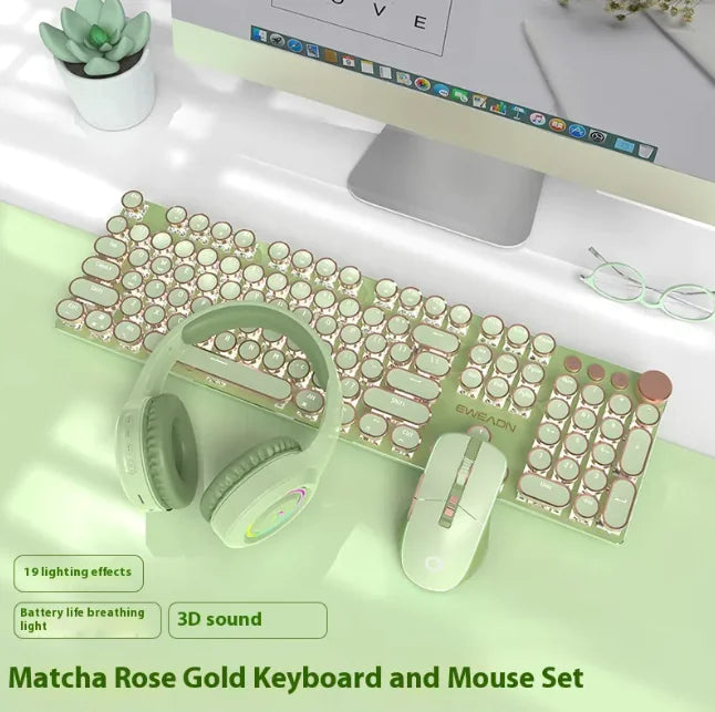 E-Sports Mechanical Keyboard - Wired & Wireless Bluetooth Office (Multi-Colored, Multi-Config) - Oana Prime Shop