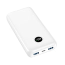 Tranmix Portable Charger 27000mAh Power Bank - USB C 22.5W and PD QC4.0 Fast Charging Portable Power Bank with LED Display 3 Outputs External Battery Pack for iPhone Samsung iPad etc (Pure White) - Oana Prime Shop