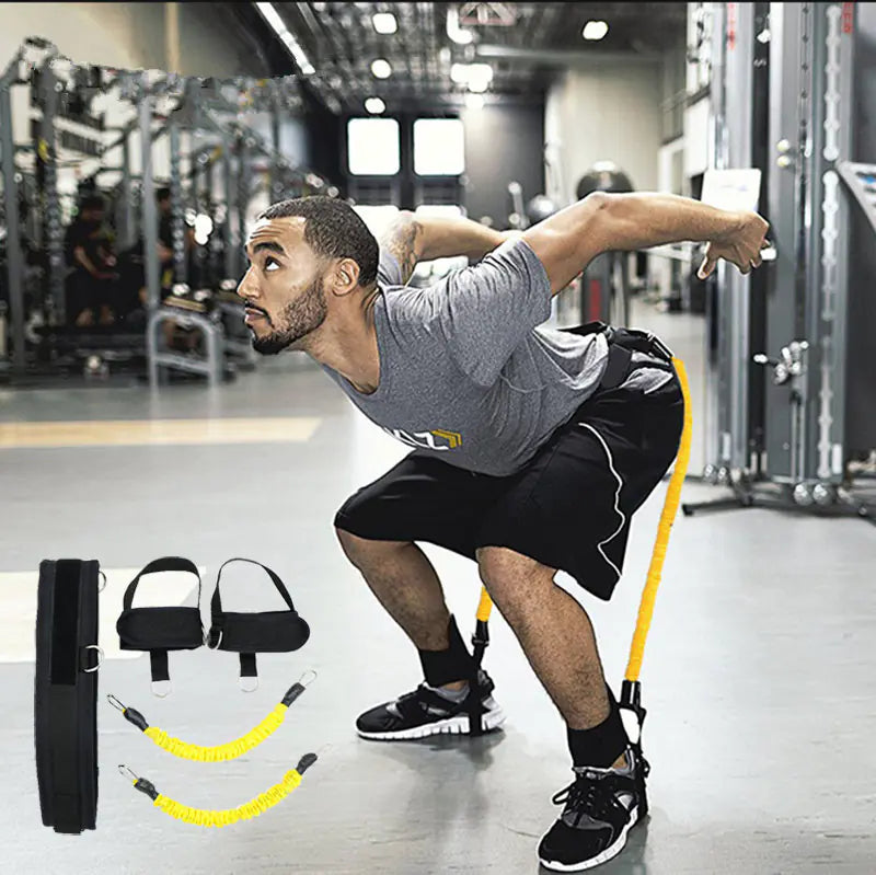 Leg Resistance Trainer with Elastic Bands for Workouts - Oana Prime Shop
