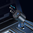 TIKTOK SHOP Retractable Car Charger, 4 in 1 Fast Car Phone Charger 66W, Retractable Cables and USB Car Charger,Compatible with iPhone 15/14/13/12/11,Galaxy,Pixel - Oana Prime Shop