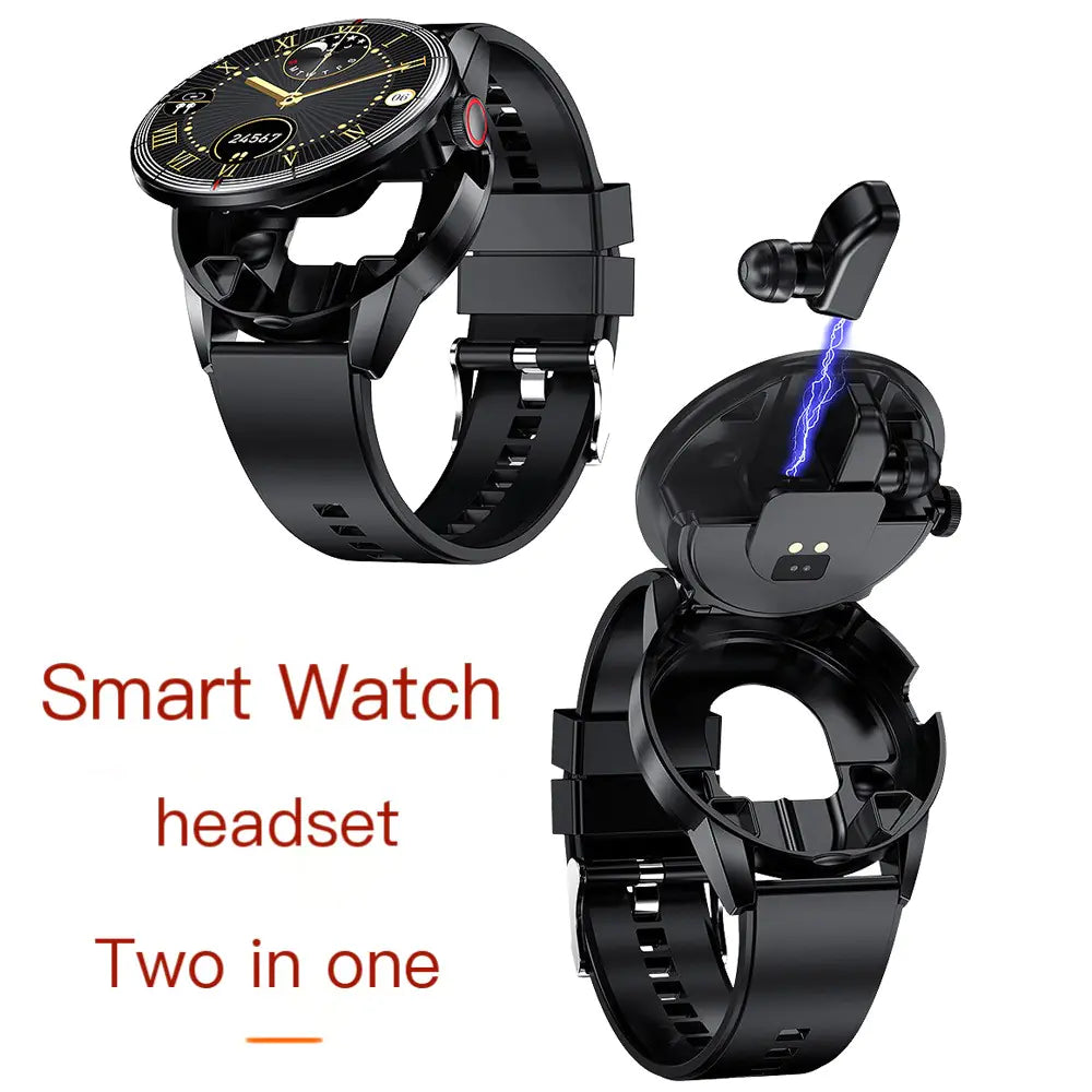 New Waterproof Heart Rate TWS Earbuds Smart Watch