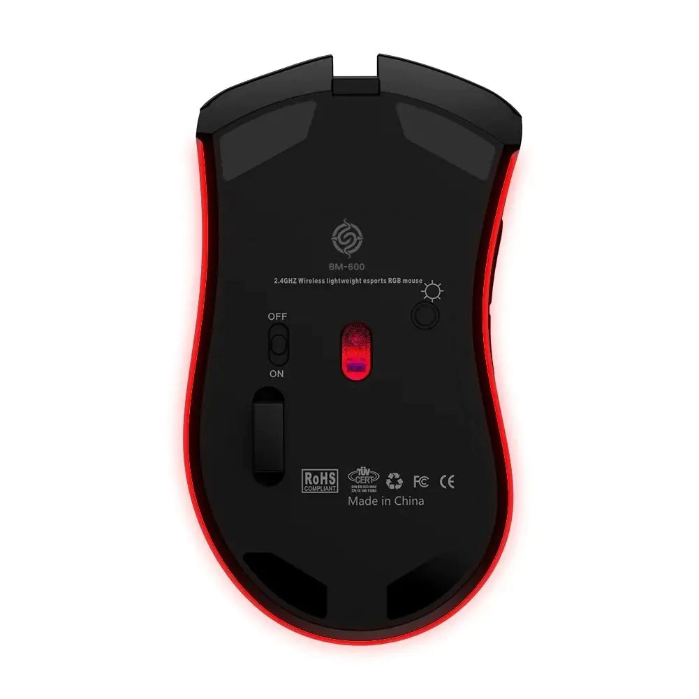 BM600 Rechargeable Wireless RGB Gaming Mouse for PC - Oana Prime Shop