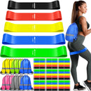 60 Pcs Workout Loop Resistance Bands Bulk Gym Elastic Bands Set for Fitness Sport Class Students Members Gift Physical 5 Pieces Each Set with Large Drawstring Backpack Bags - Oana Prime Shop