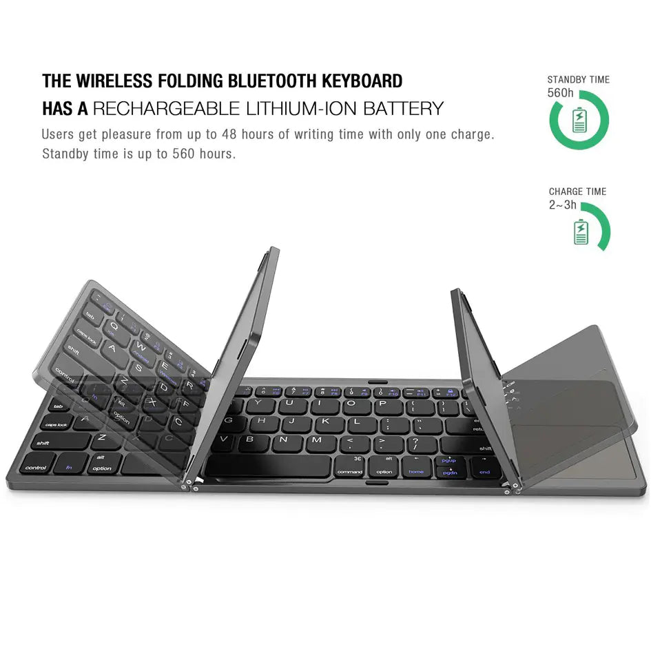 New Mini Wireless Bluetooth Folding Keyboard BO33 - Oana Prime Shop