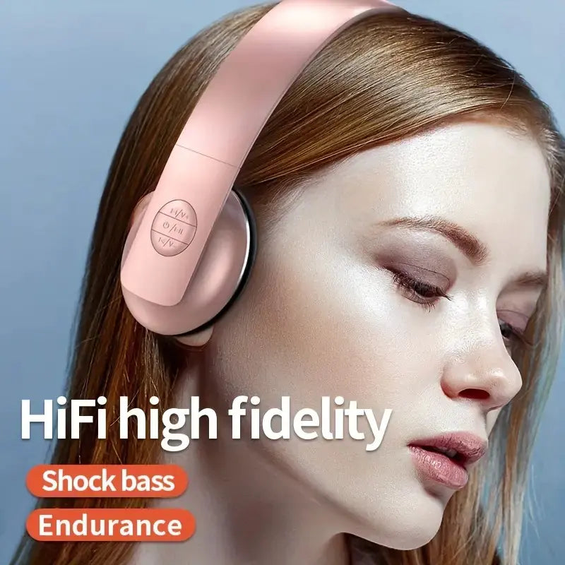 Foldable Wireless Over-Ear Headphones with Micro SD/TF